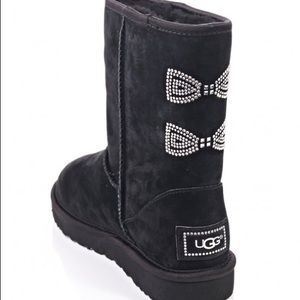 Black Ugg Boots with Swarovski Crystals